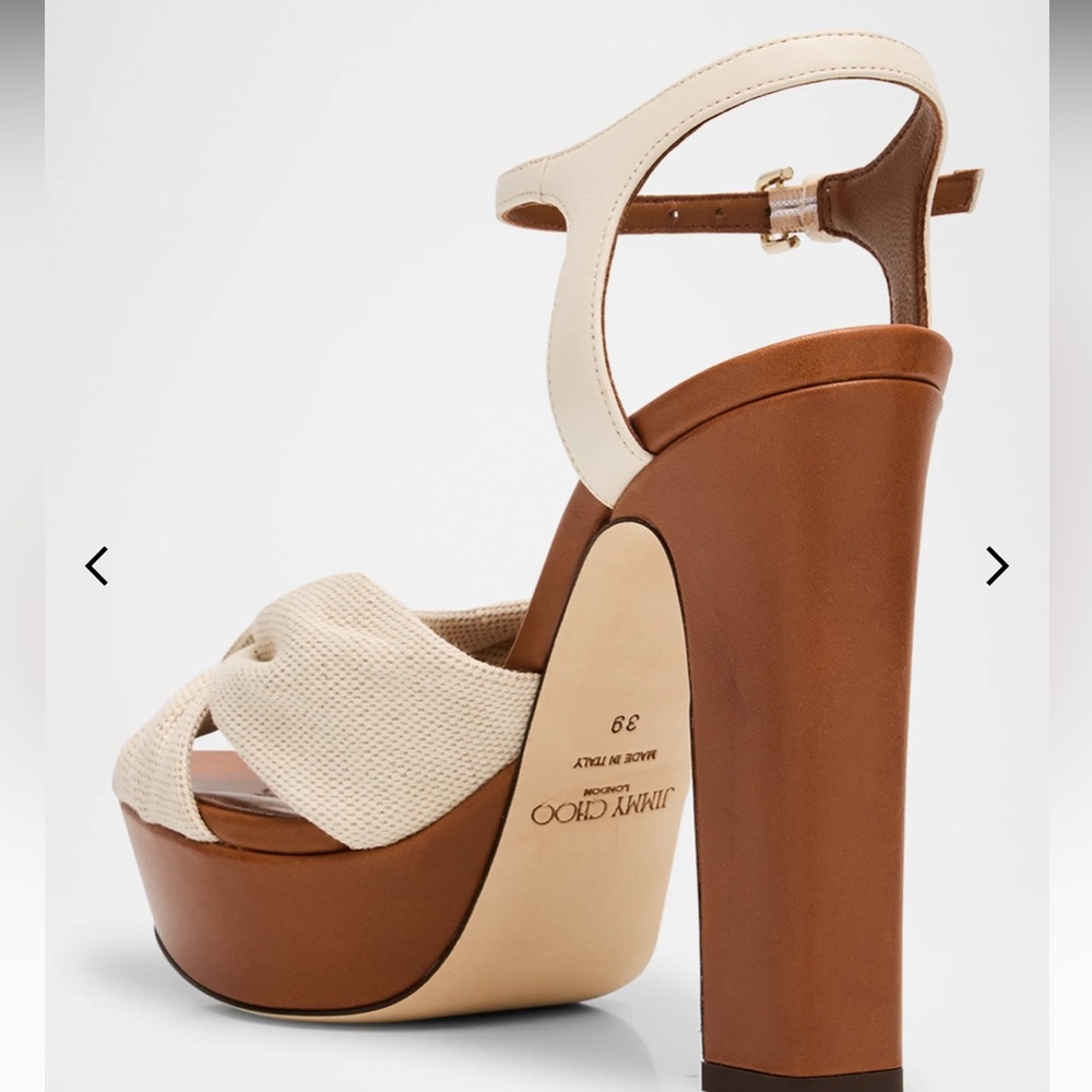 Jimmy Choo Heloise 120 Ankle-strap Platform Sandals - Picture 8 of 8
